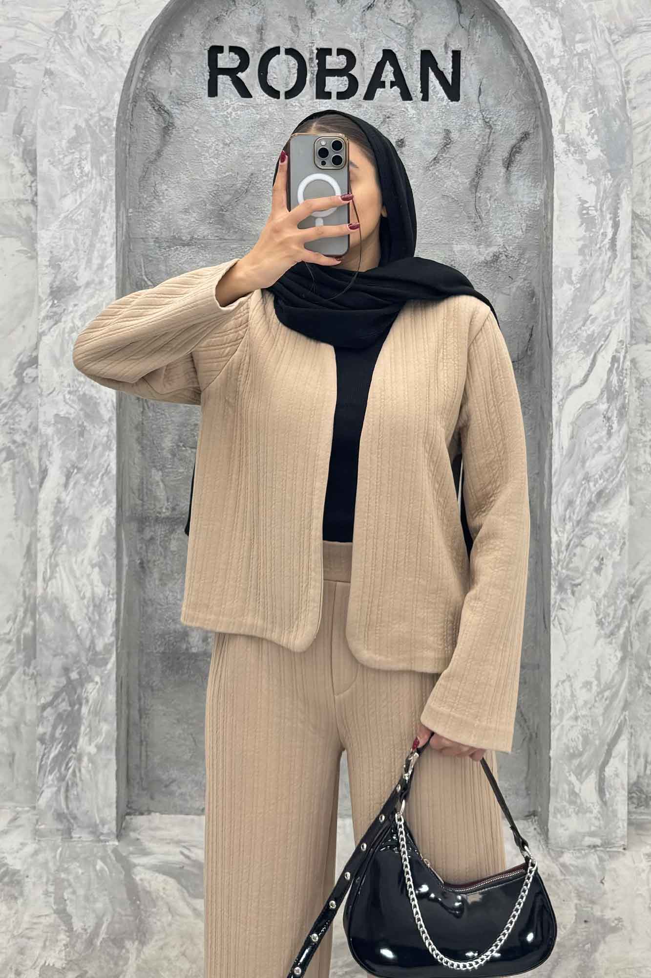 ست مینیمال کت و شلوار فیتیله آیسل