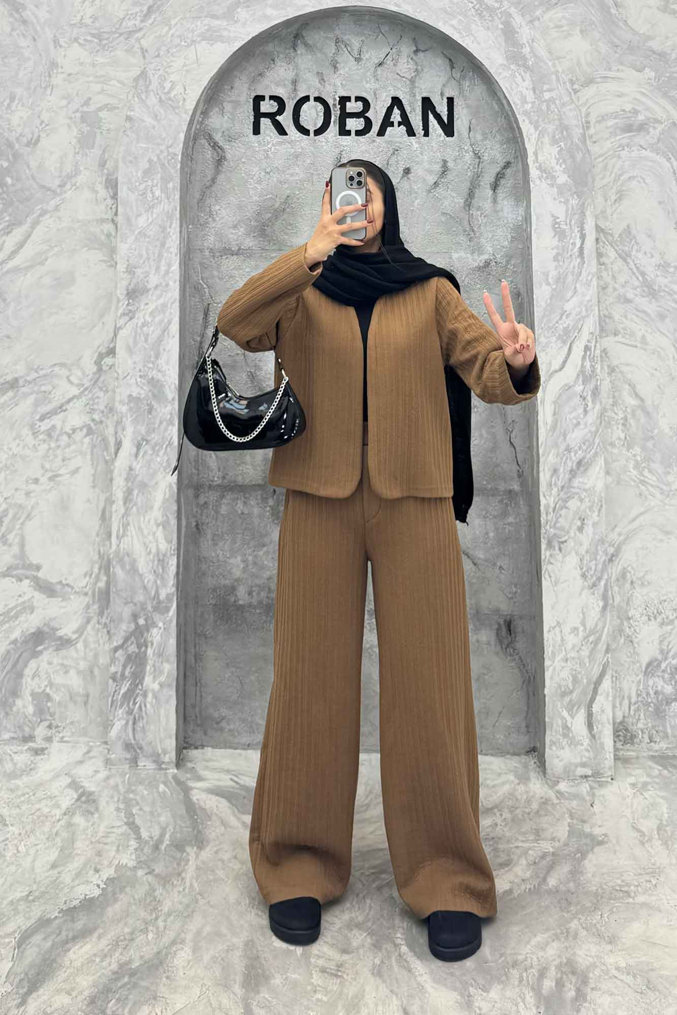 ست مینیمال کت و شلوار فیتیله آیسل