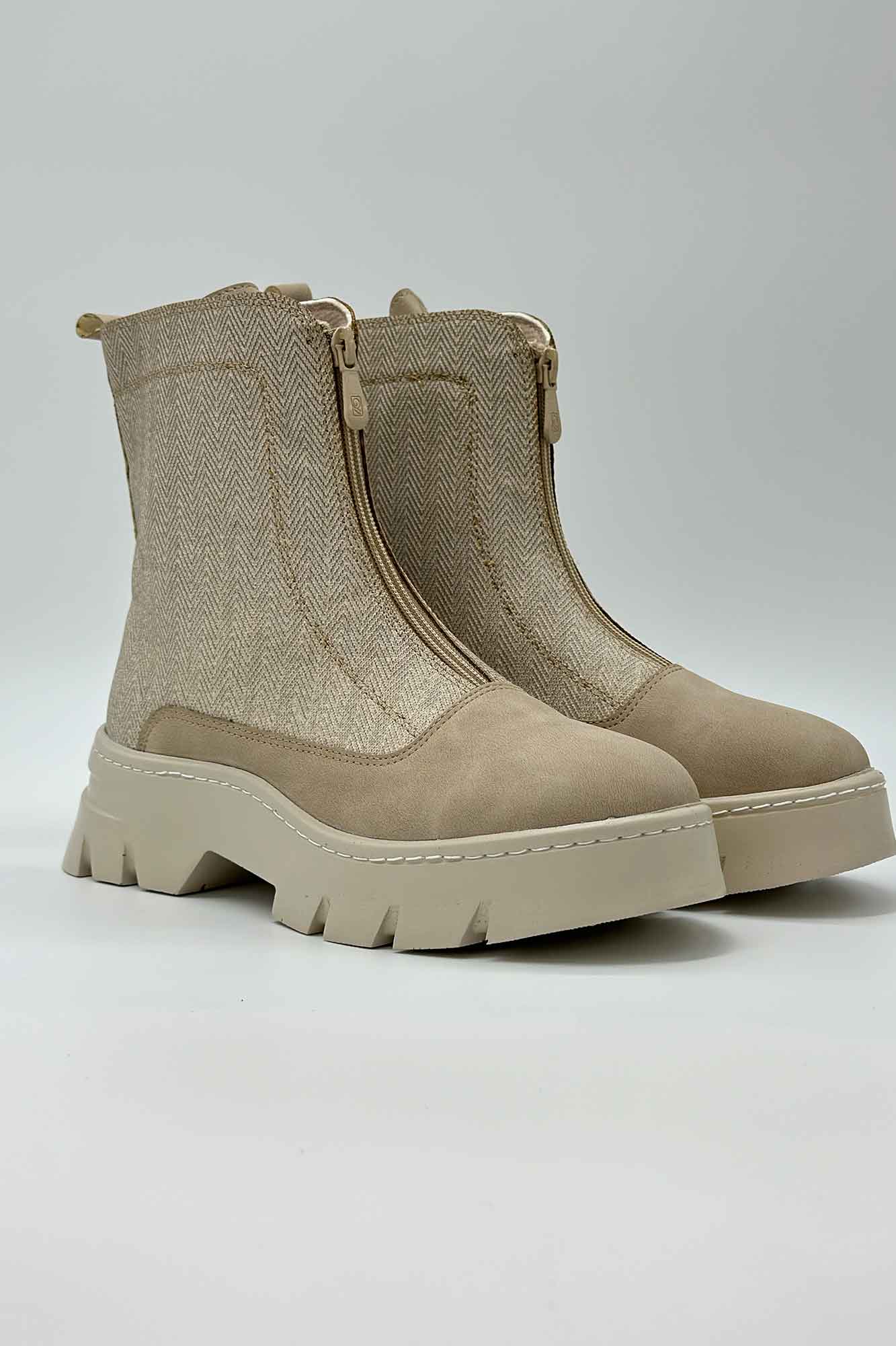 نیم بوت جلو زیپ طرح دار