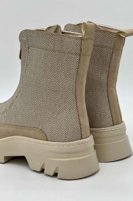 نیم بوت جلو زیپ طرح دار