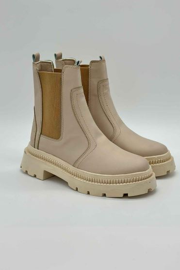 بوت چرم بیاله کوتاه بفل کش 5804