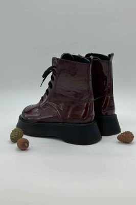 نبم بوت پنجه پهن ورنی