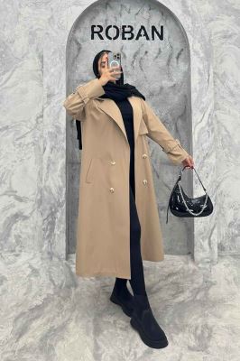 بارانی بلند سانتانا یقه انگلیسی RASTA