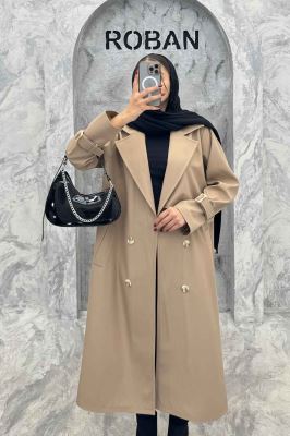 بارانی بلند سانتانا یقه انگلیسی RASTA