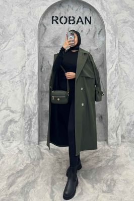 بارانی بلند سانتانا یقه انگلیسی RASTA