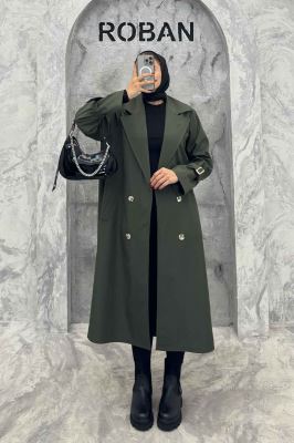 بارانی بلند سانتانا یقه انگلیسی RASTA