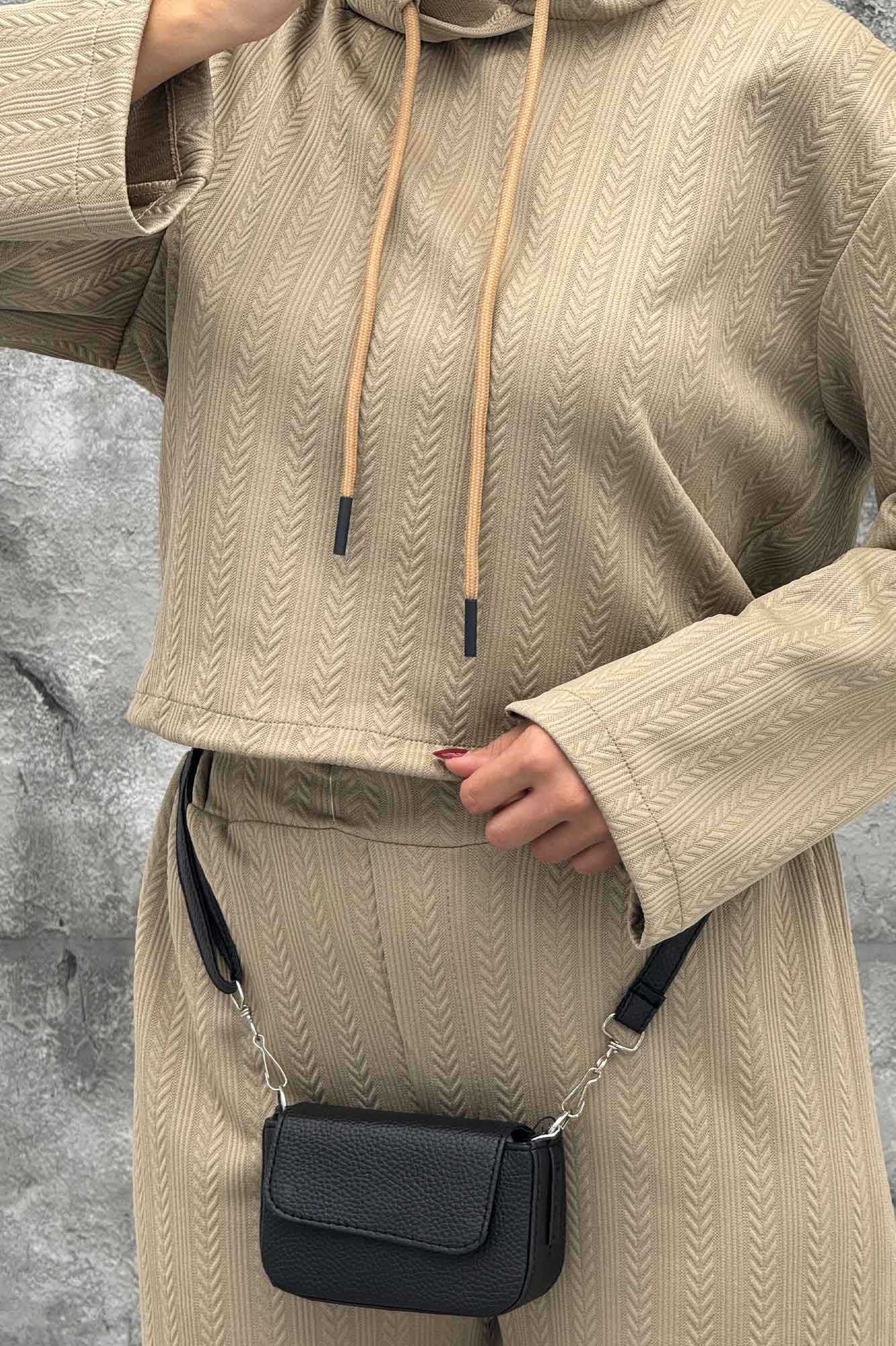 ست هودی و شلوار مراکشی طرح دار