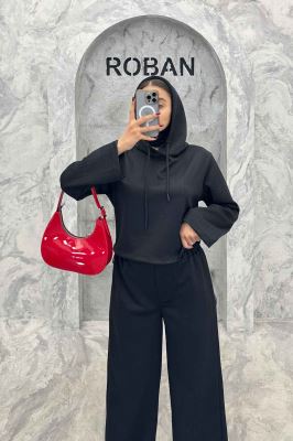 ست هودی و شلوار مراکشی طرح دار