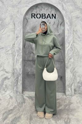 ست هودی و شلوار مراکشی طرح دار