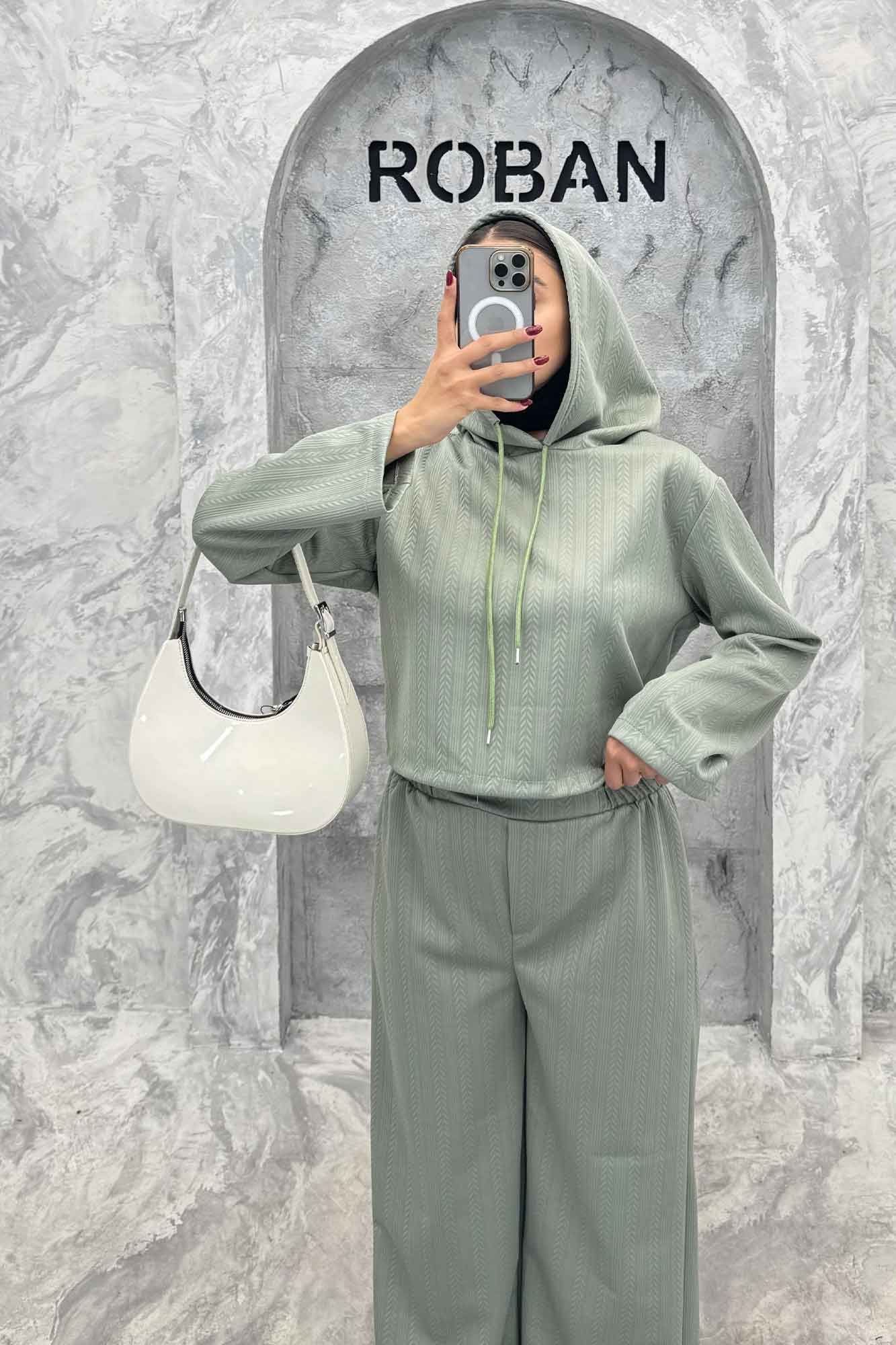 ست هودی و شلوار مراکشی طرح دار