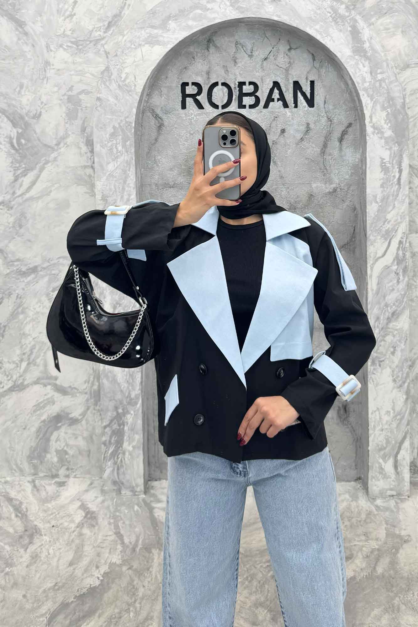 ترنچ کت کتان زارا ترکیبی دو دکمه VIVAT