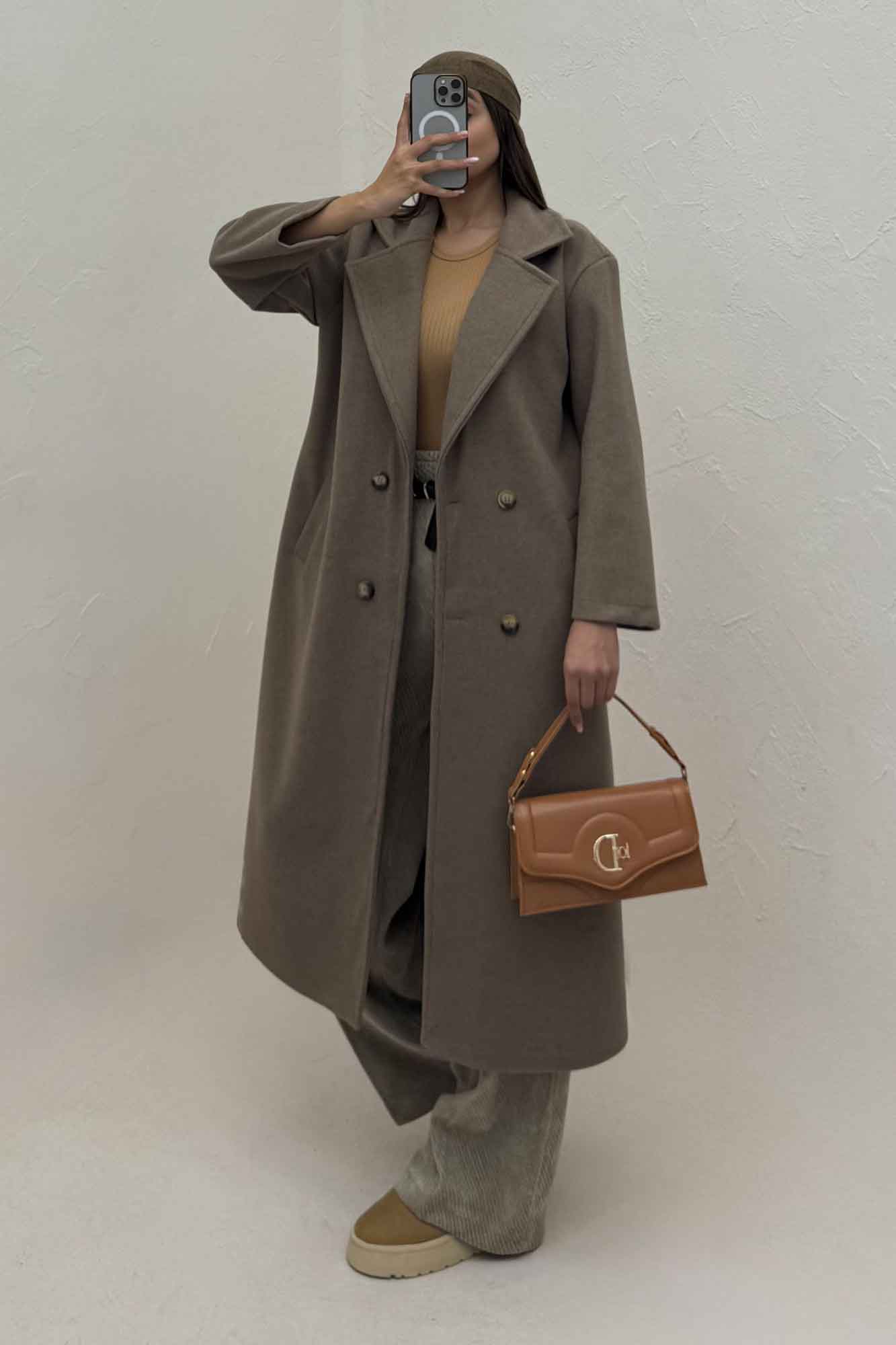 پالتو بلند فوتر چهار دکمه MODA