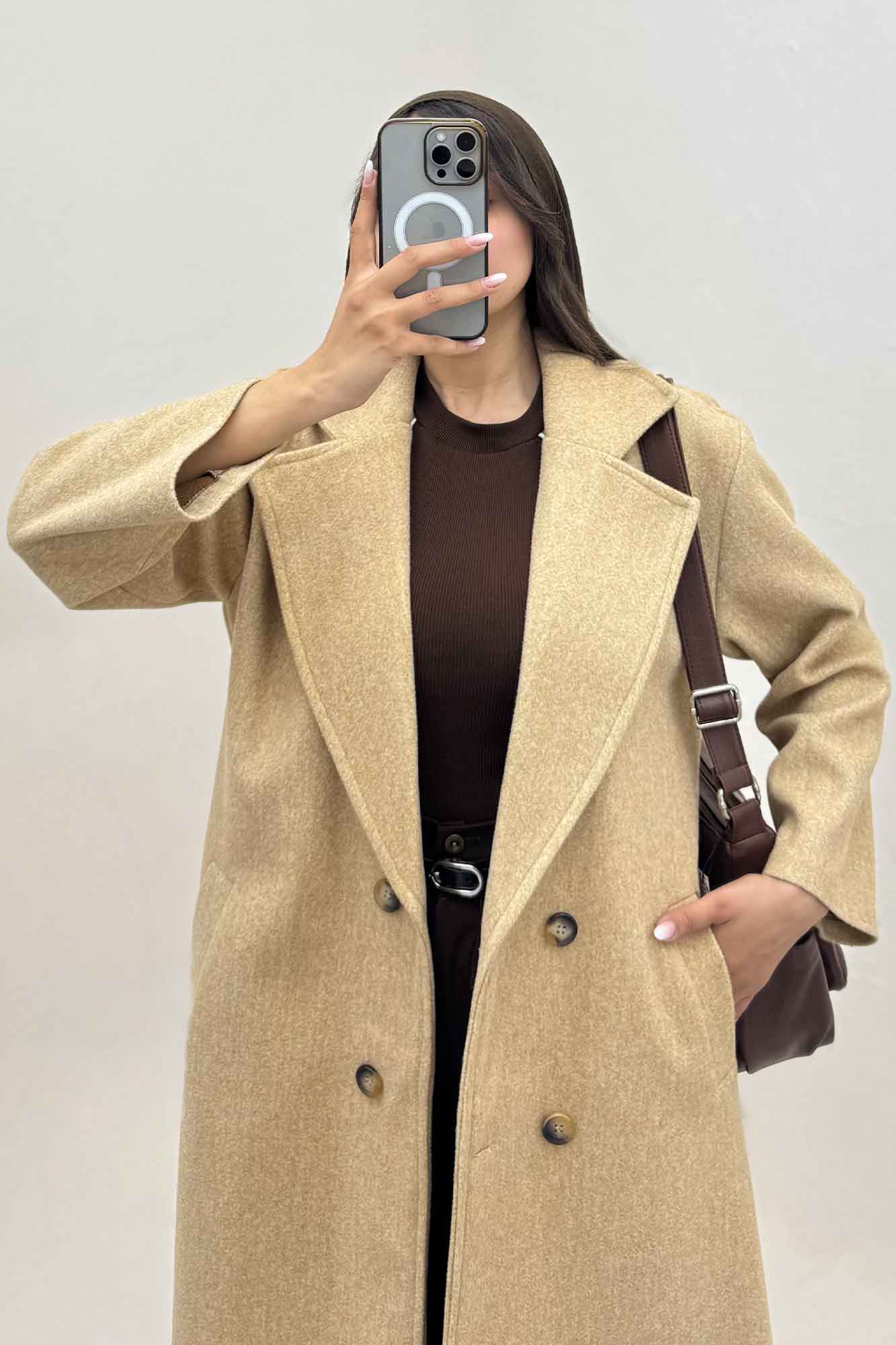 پالتو بلند فوتر چهار دکمه MODA