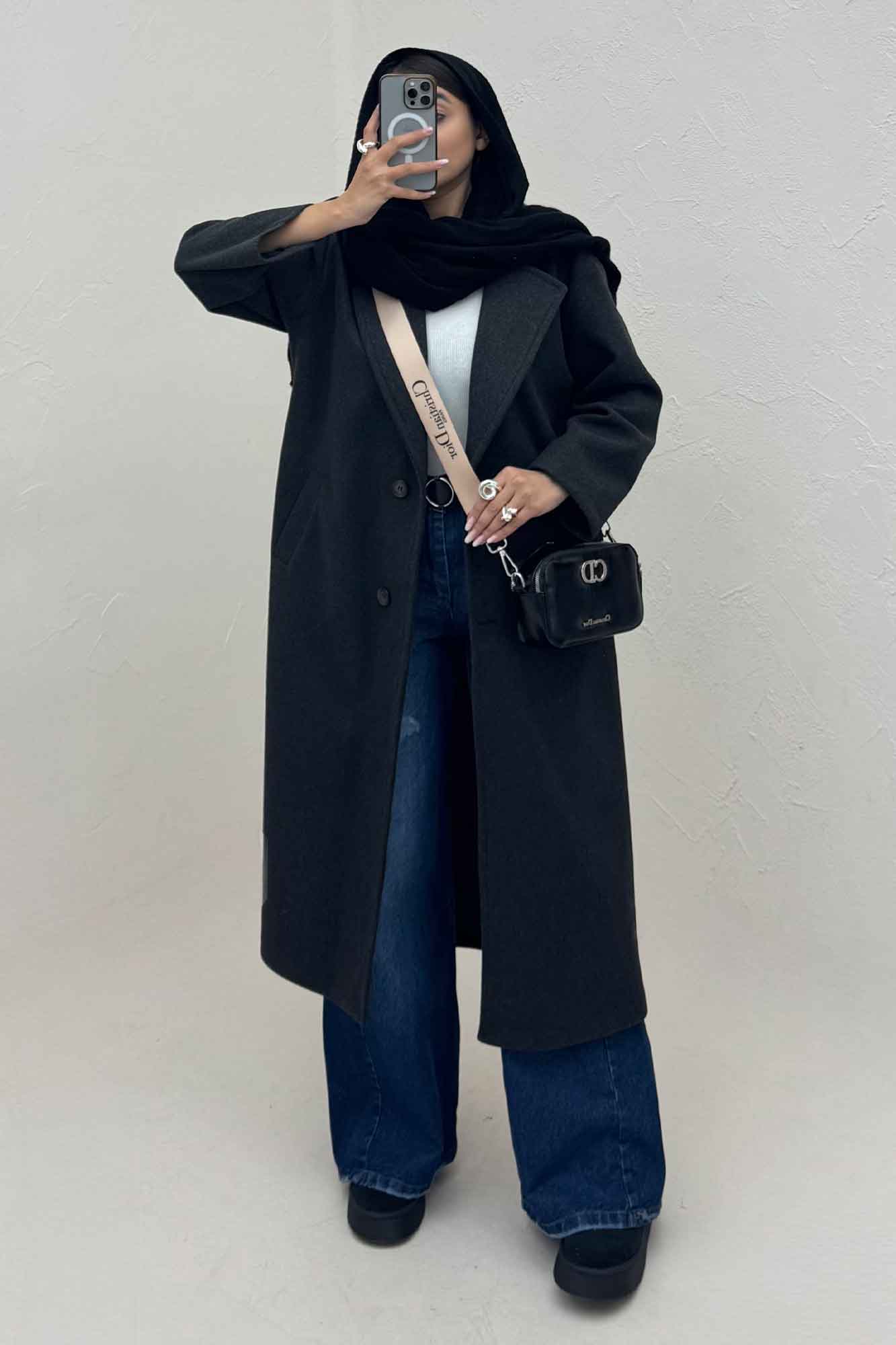 پالتو بلند فوتر چهار دکمه MODA