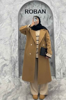 پالتو بلند فوتر چهار دکمه MODA