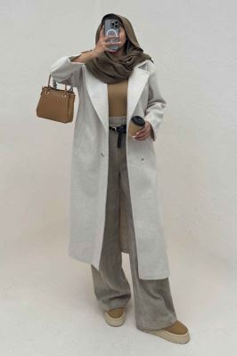 پالتو بلند فوتر چهار دکمه MODA