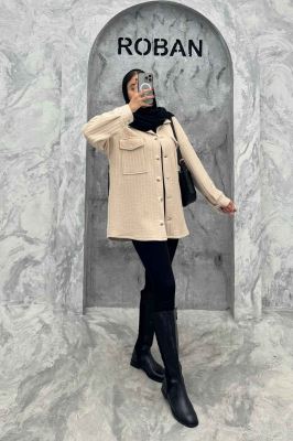 کت دو جیب پاکتی فیتیله راه راه