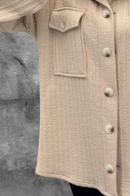 کت دو جیب پاکتی فیتیله راه راه