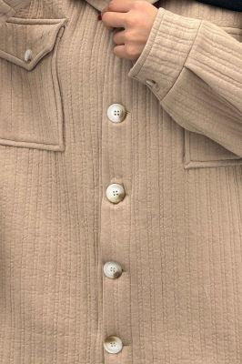 کت دو جیب پاکتی فیتیله راه راه