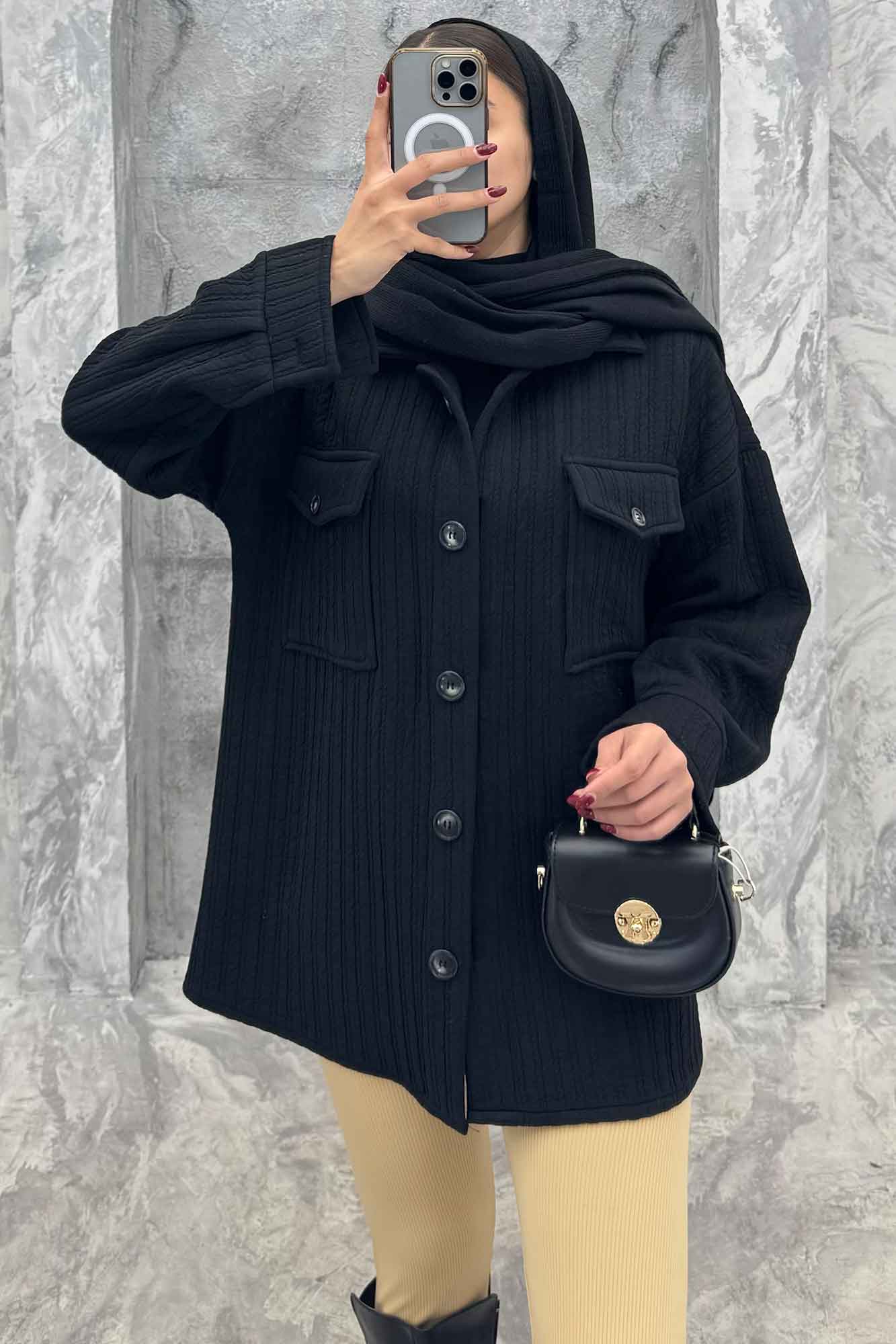 کت دو جیب پاکتی فیتیله راه راه