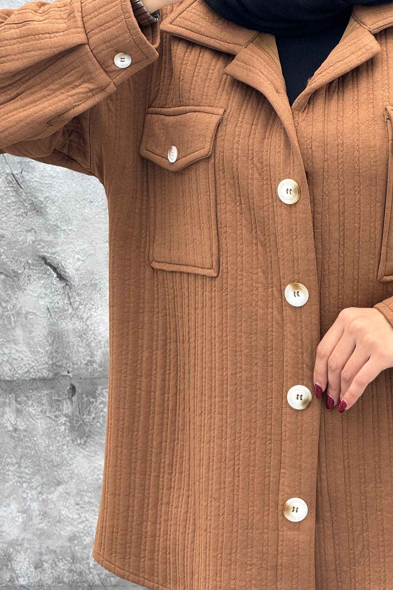 کت دو جیب پاکتی فیتیله راه راه