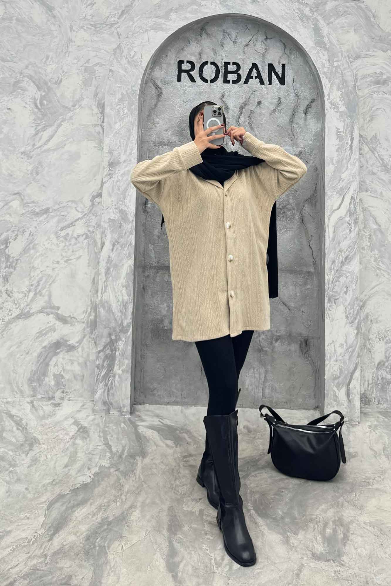 سویشرت کلاهدار مراکشی طرح دار