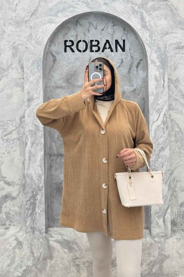 سویشرت کلاهدار مراکشی طرح دار