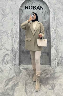 پالتو فوتر یقه ب ب دو جیب پاکتی TIMA