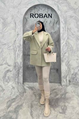 پالتو فوتر یقه ب ب دو جیب پاکتی TIMA