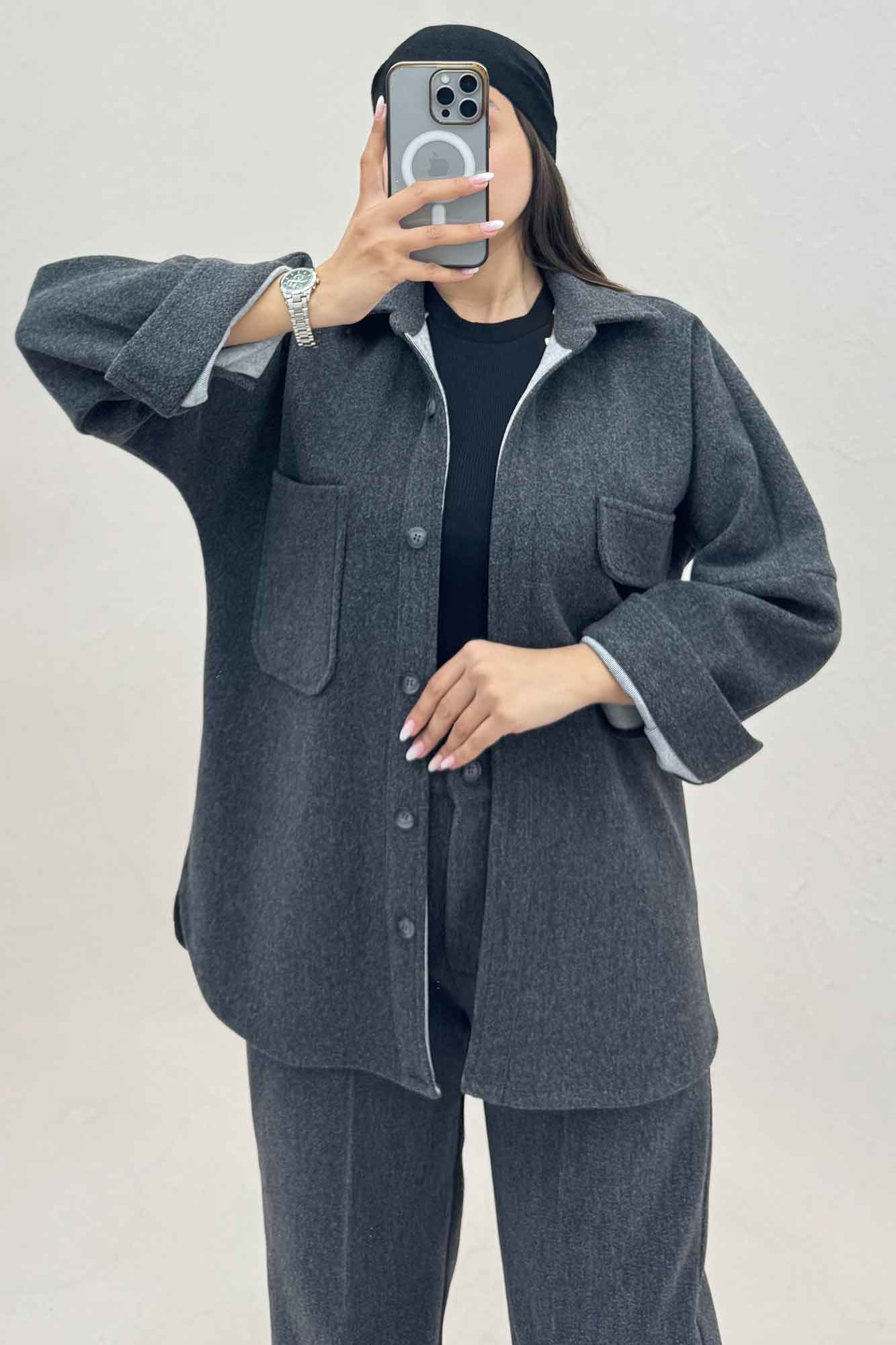 کت و شلوار فوتر جیب تا ب تا موژان