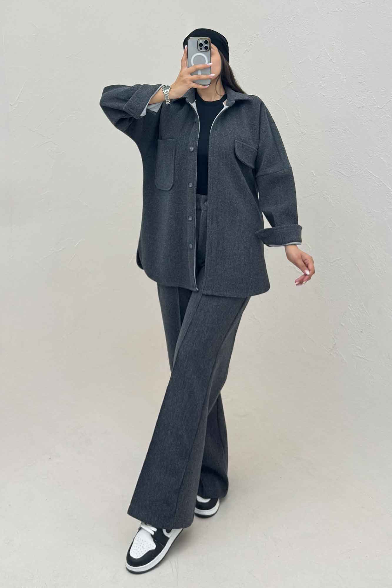 کت و شلوار فوتر جیب تا ب تا موژان