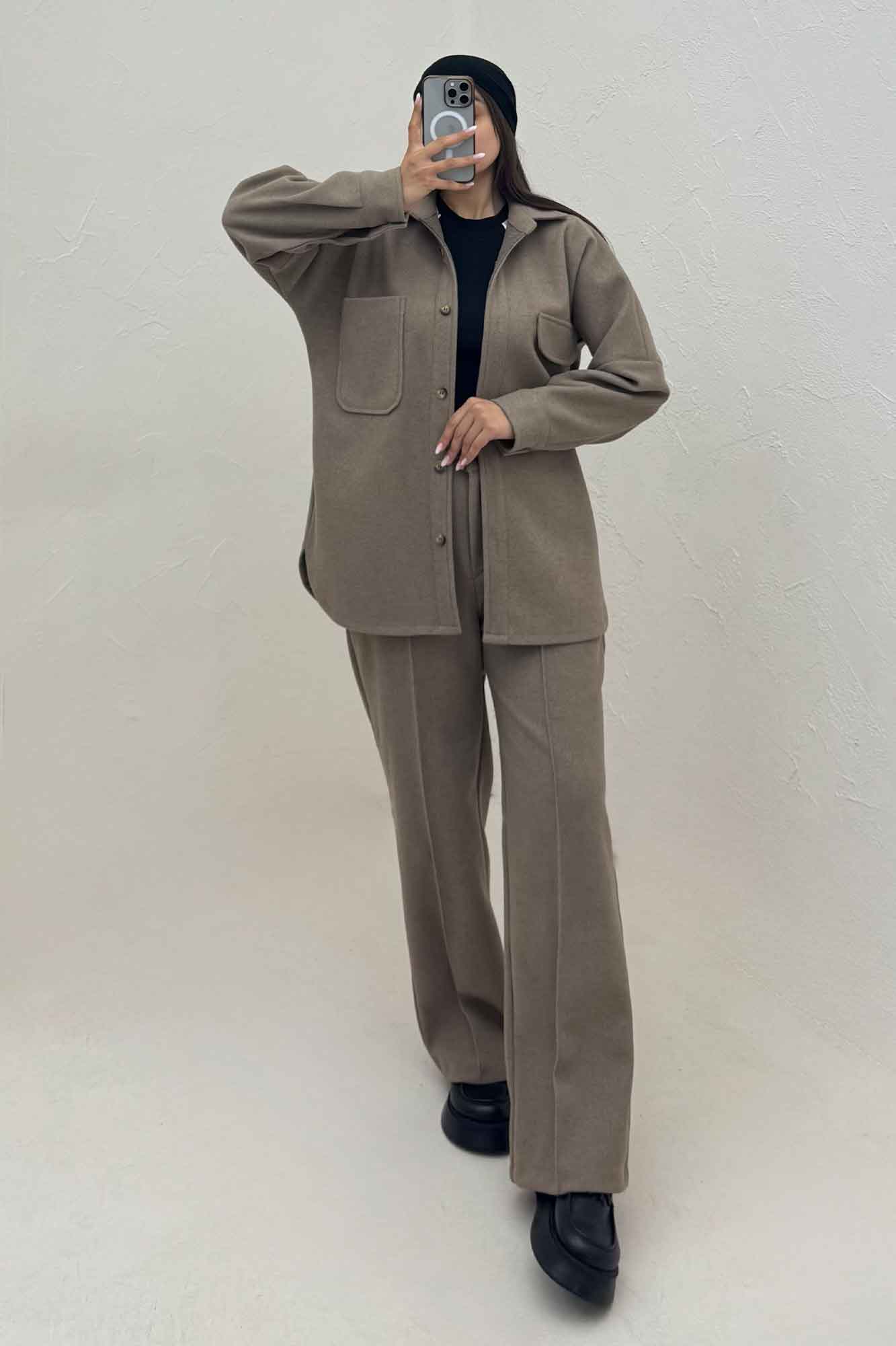 کت و شلوار فوتر جیب تا ب تا موژان