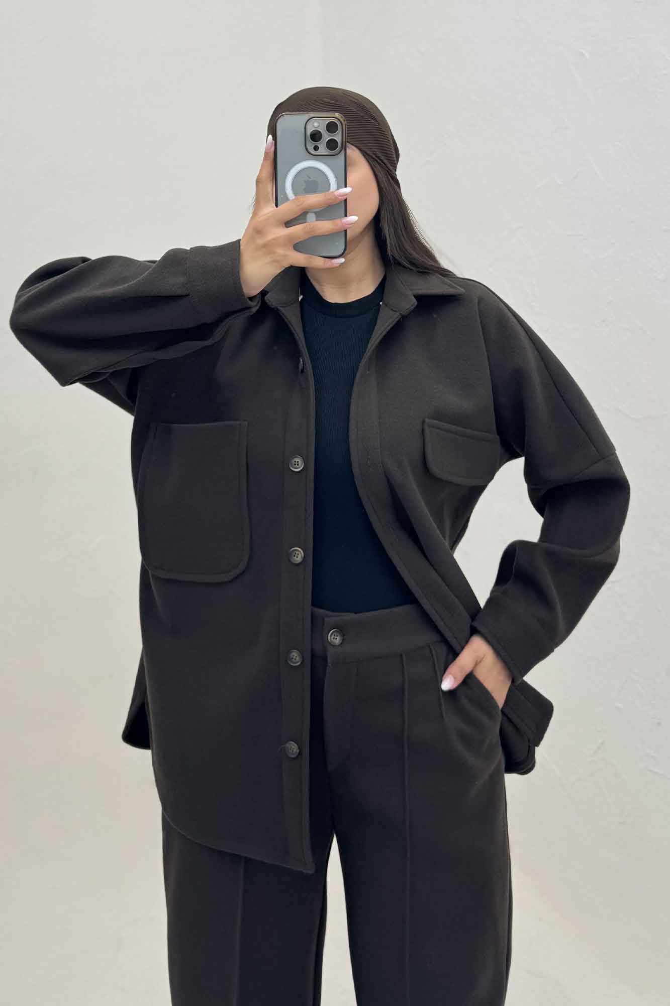 کت و شلوار فوتر جیب تا ب تا موژان