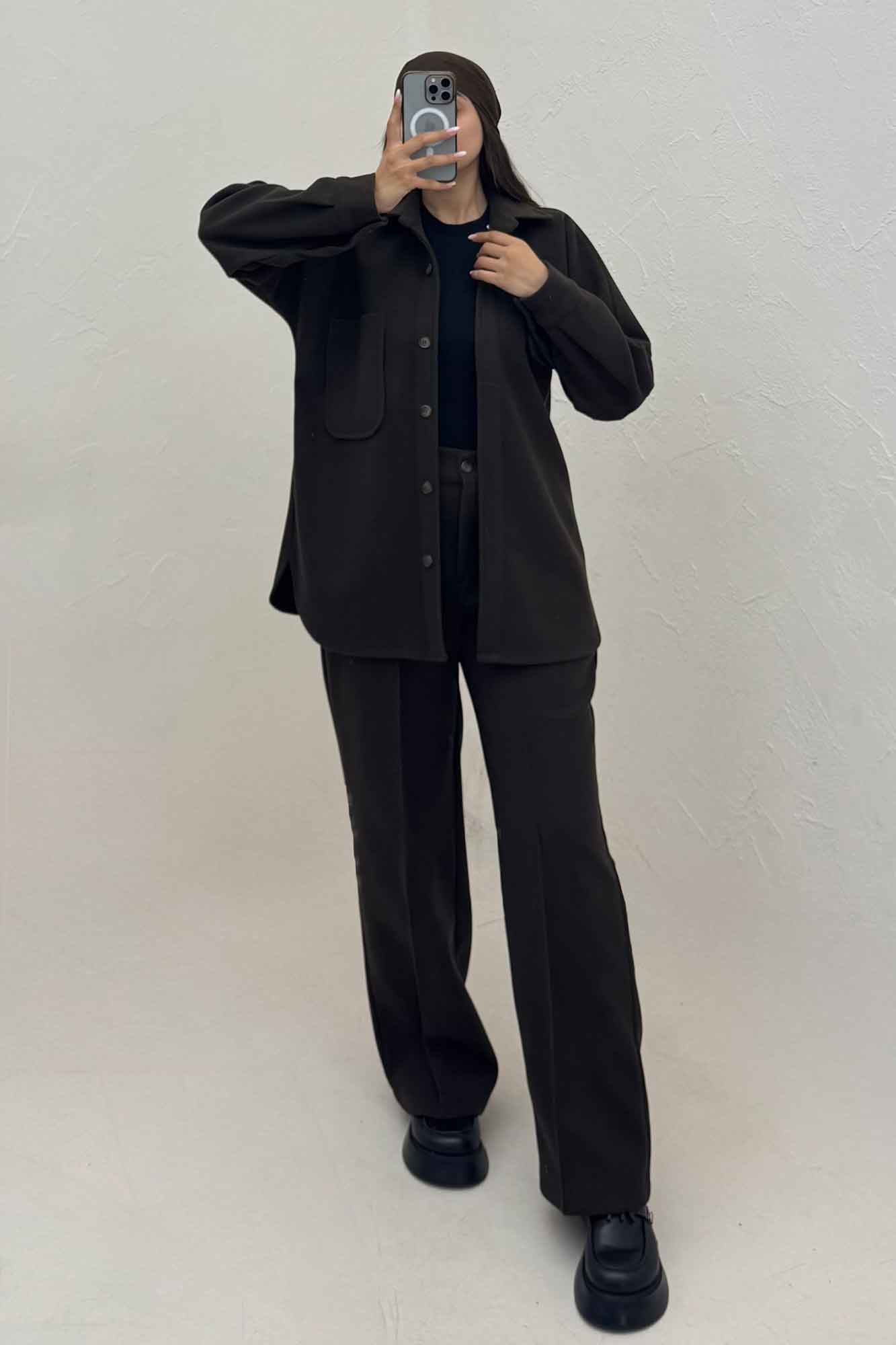 کت و شلوار فوتر جیب تا ب تا موژان