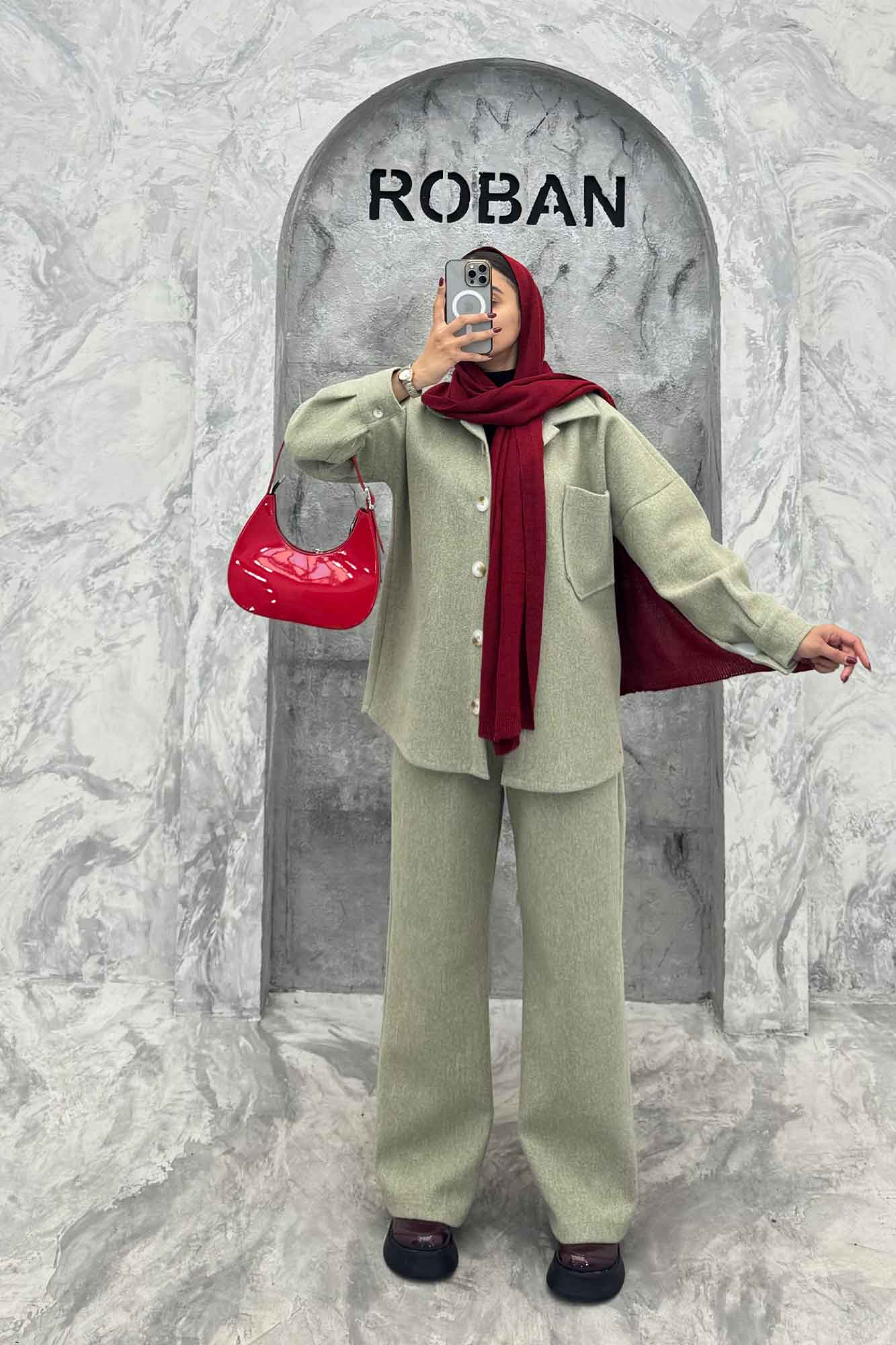 ست پالتو و شلوار فوتر تک جیب DELSA