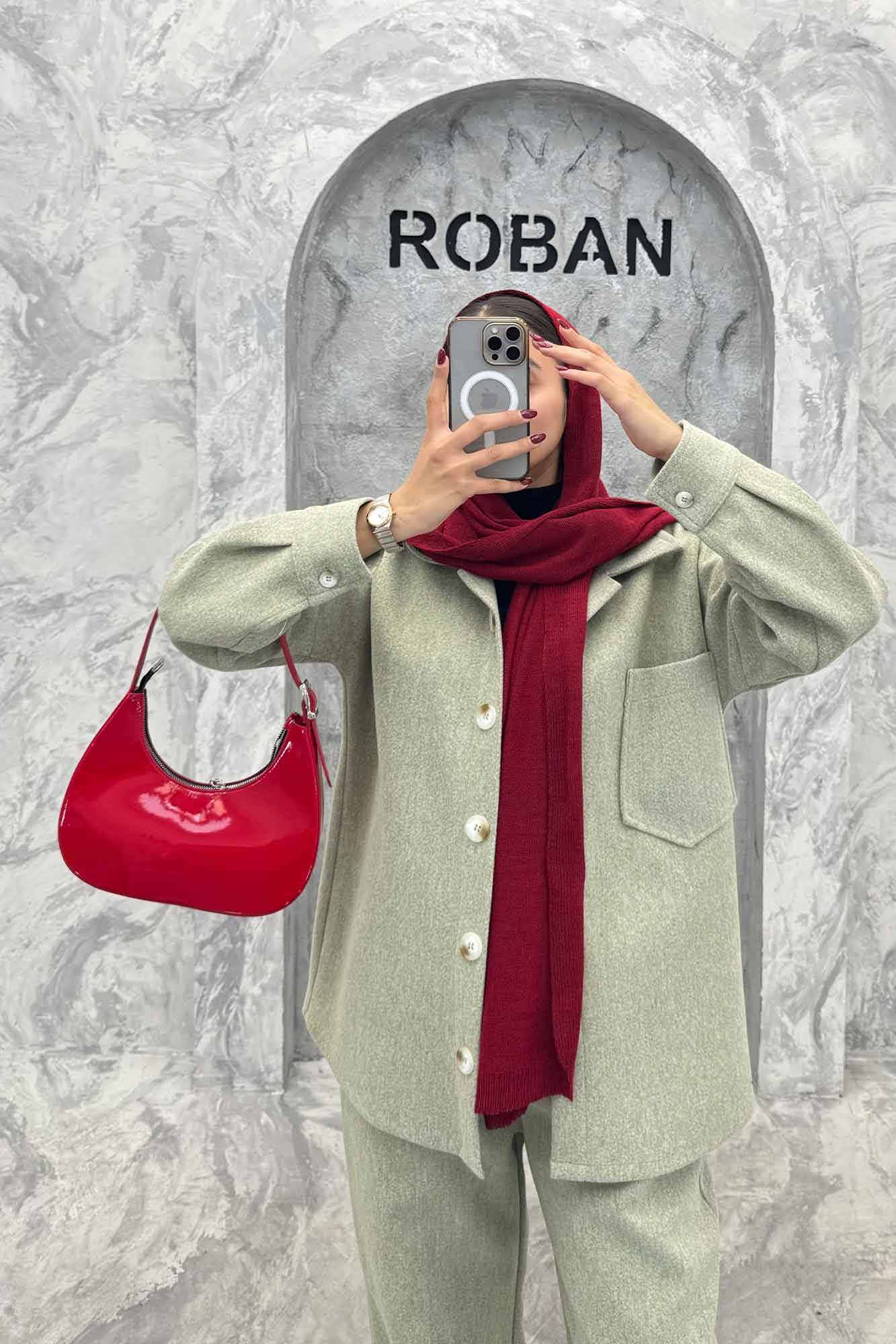 ست پالتو و شلوار فوتر تک جیب DELSA