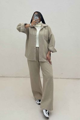 ست پالتو و شلوار فوتر تک جیب DELSA