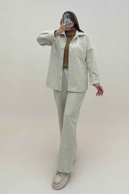 ست پالتو و شلوار فوتر تک جیب DELSA