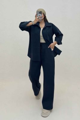 ست پالتو و شلوار فوتر تک جیب DELSA