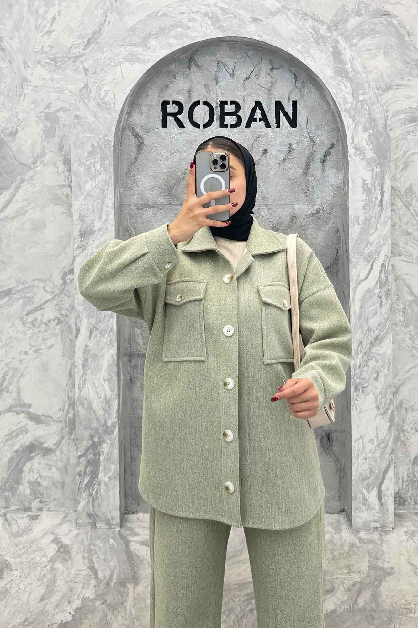 ست پالتو و شلوار فوتر دو جیب پاکتی PLUR