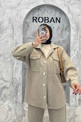 ست پالتو و شلوار فوتر دو جیب پاکتی PLUR