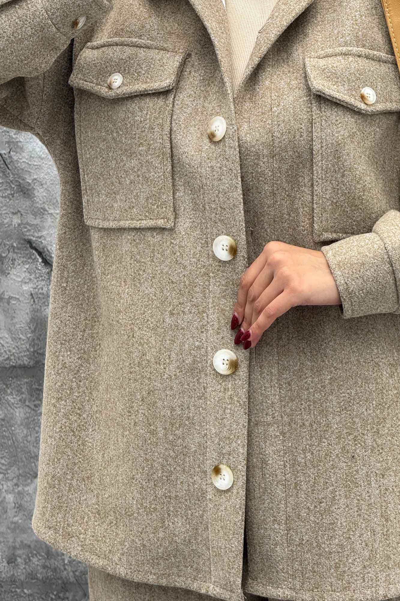 ست پالتو و شلوار فوتر دو جیب پاکتی PLUR