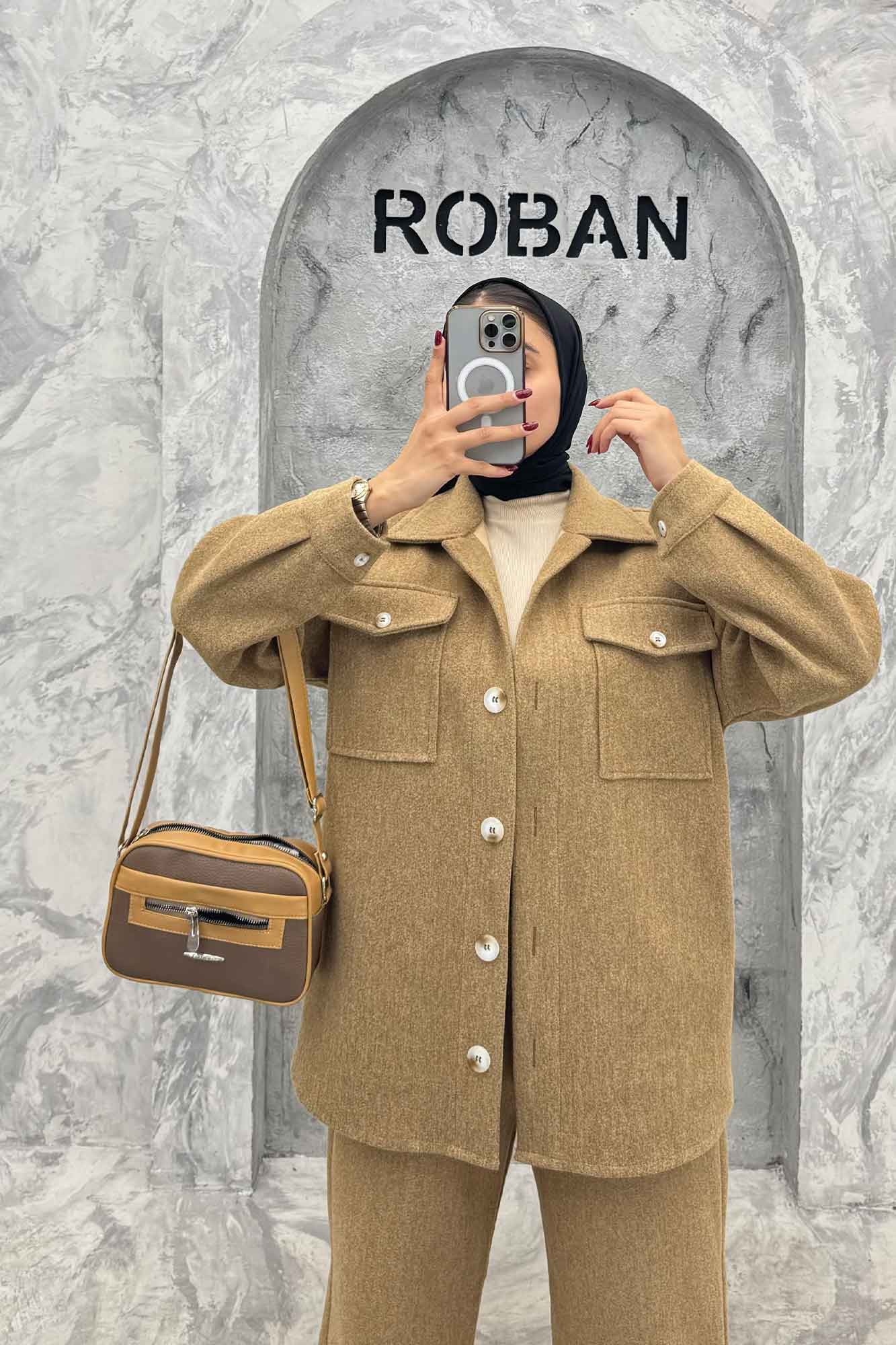 ست پالتو و شلوار فوتر دو جیب پاکتی PLUR