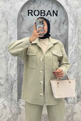 ست پالتو و شلوار فوتر دو جیب پاکتی PLUR