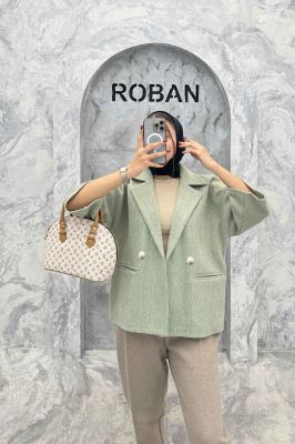 کت آستین سه رب فوتر دو دکمه