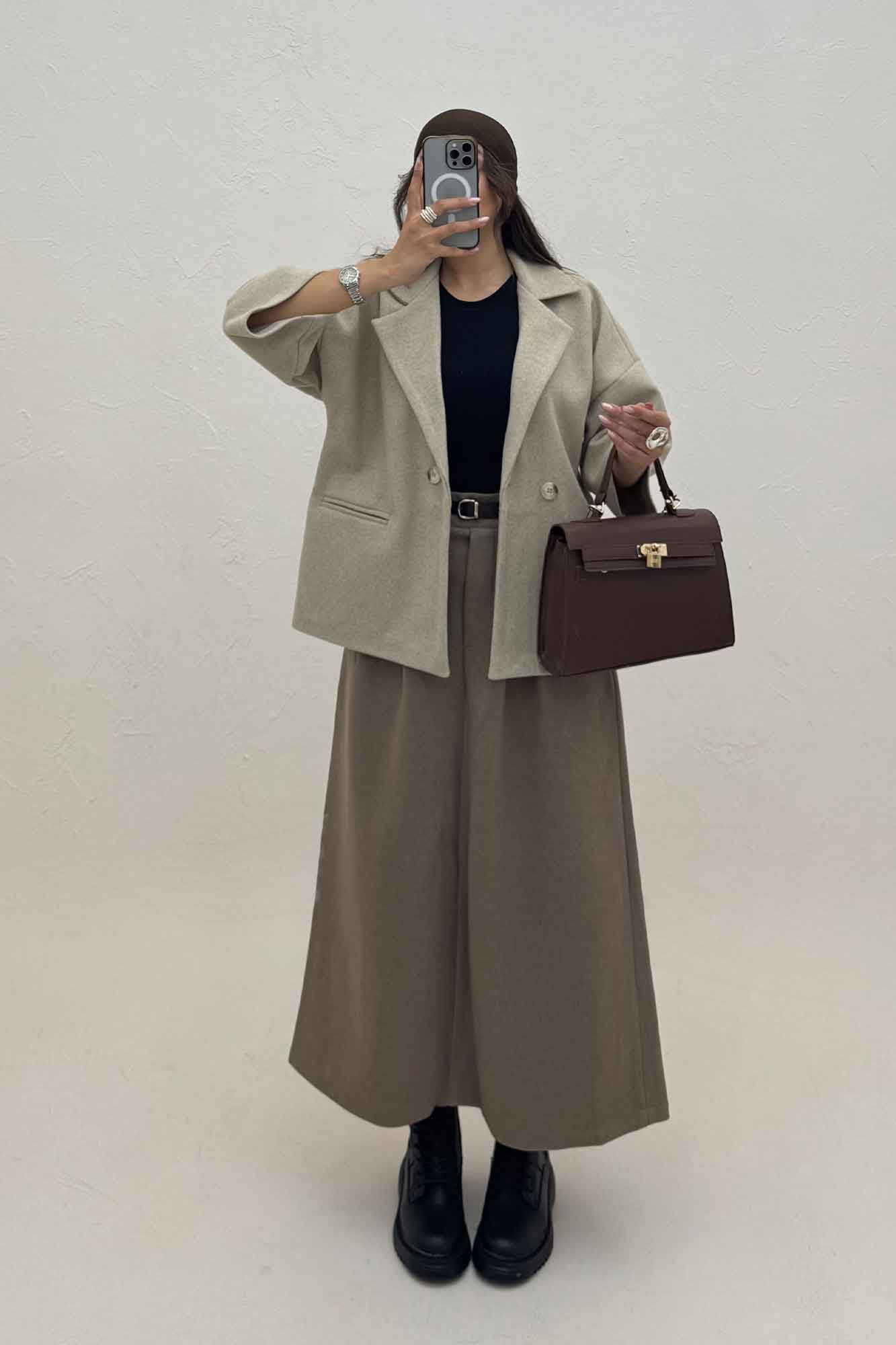 کت آستین سه رب فوتر دو دکمه