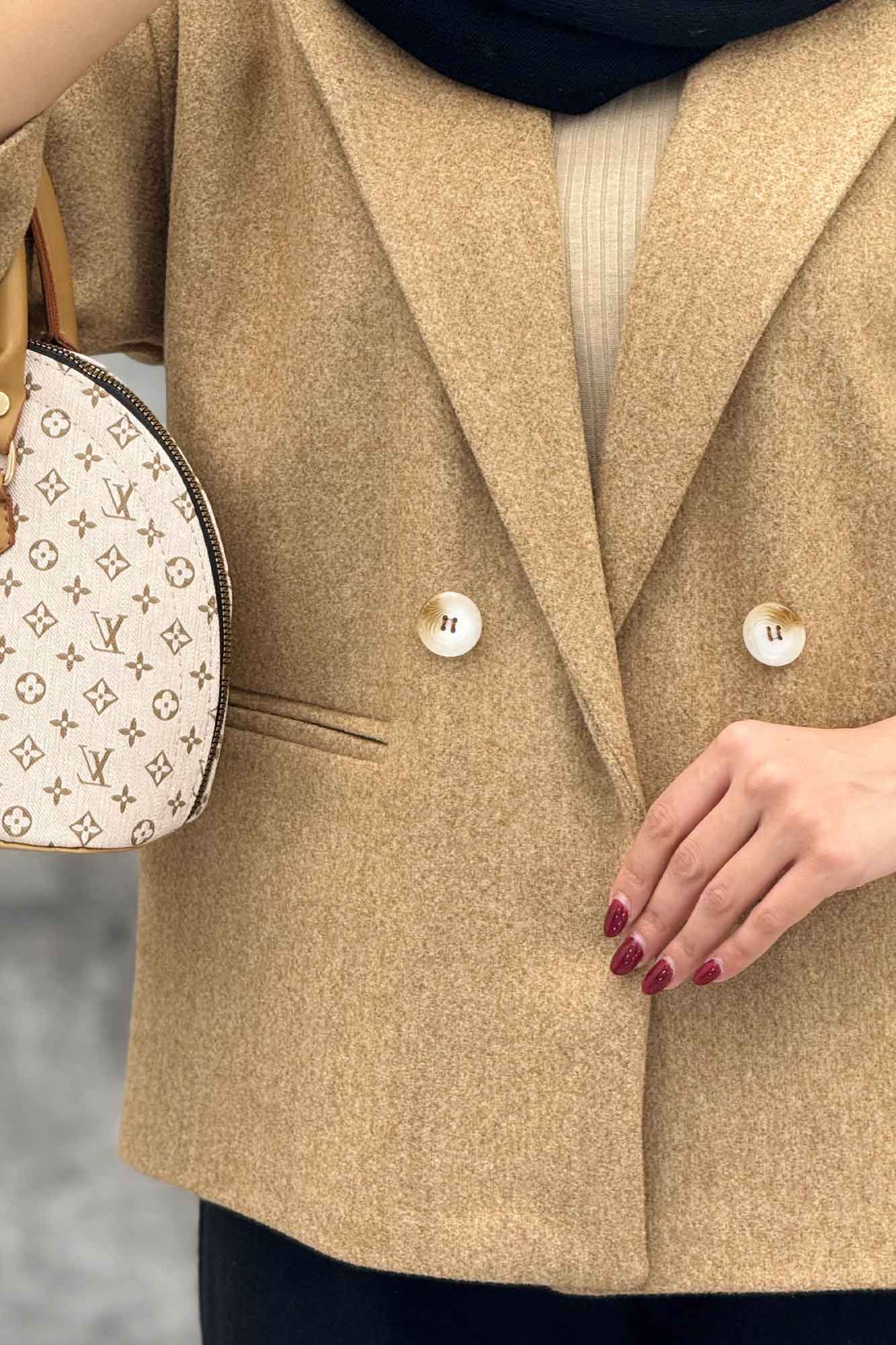 کت آستین سه رب فوتر دو دکمه