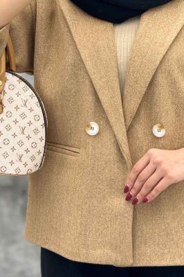 کت آستین سه رب فوتر دو دکمه