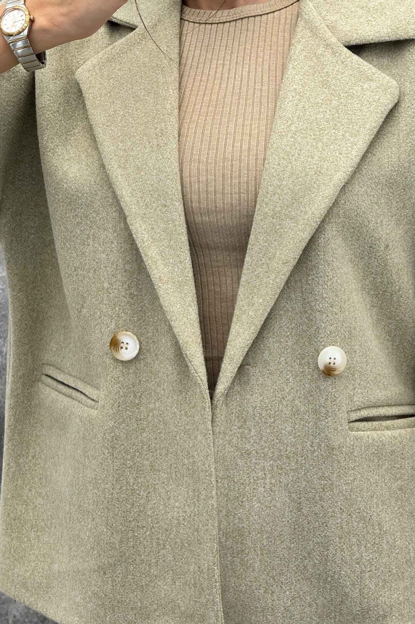 کت آستین سه رب فوتر دو دکمه