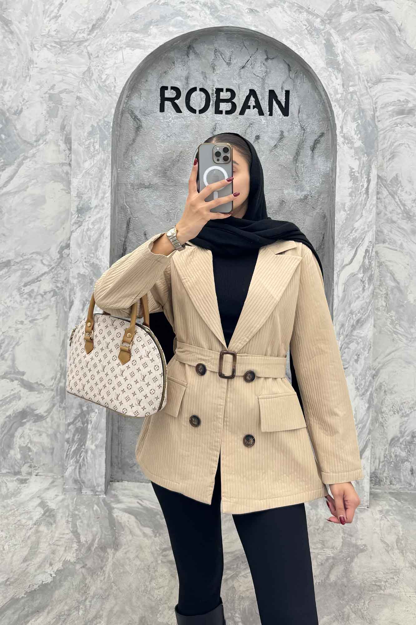 کت ملبورن پیلیسه آستردار چهار دکمه